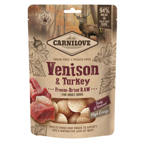 CARNILOVE Freeze-Dried Raw Divljač/Puretina, liofizirana poslastica za pse. 60g