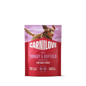CARNILOVE Pašteta za pse, puretina i bivol s laticama ruže, 300g