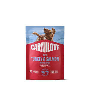 CARNILOVE Pašteta PUPPY Puretina i losos s borovnicom, za štence 300g