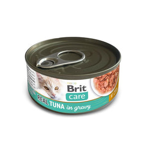 BRIT CARE Real, mesni komadići tune u umaku, 80g