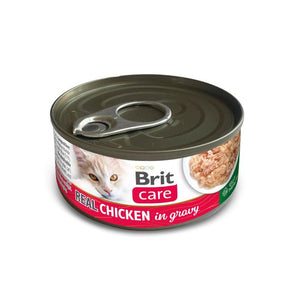 BRIT CARE Real, mesni komadići piletine u umaku, 80g