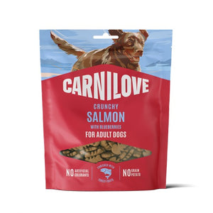 CARNILOVE Hrskava poslastica za pse, losos s borovnicama, 200 g