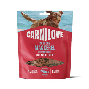 CARNILOVE Hrskava poslastica za pse, skuša s malinama, 200 g