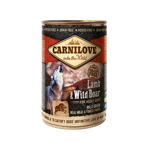 CARNILOVE Janjetina i veprovina, komadi pravog mesa u pašteti, 400g