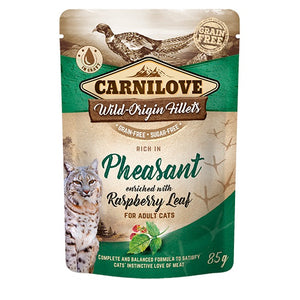 CARNILOVE Wild Origin Filets, bogato mesom fazana, s listom maline, bez žit. 85g