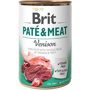 BRIT Pat & Meat, divljač, pašeta i komadići mesa, bez žitarica, 400g