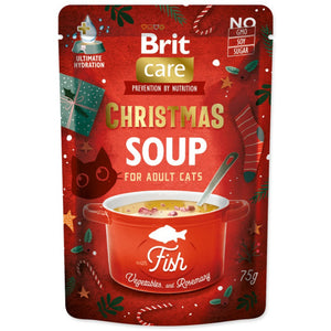 BRIT CARE Soup Christmas, juha za mačke, s ribom, povrćem i ružmarinom, 75g