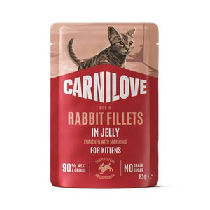 CARNILOVE KITTEN Kunićevina s nevenom, u želeu, 85g