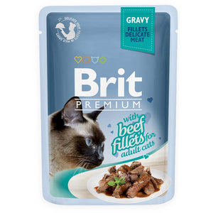 BRIT PREMIUM Fileti u umaku s govedinom, 85 g