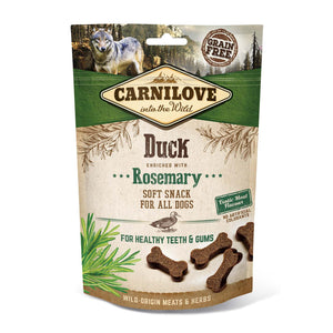 CARNILOVE Soft Snack, pačetina s ružmarinom, polumeka poslastica, 200g