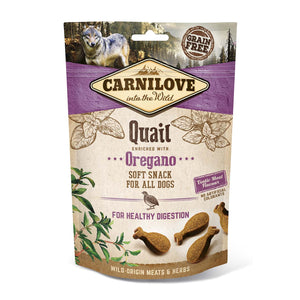 CARNILOVE Soft Snack, prepelica s origanom, polumeka poslastica, 200g