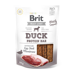 BRIT Meaty Jerky, proteinska pločica, pačetina, 80 g