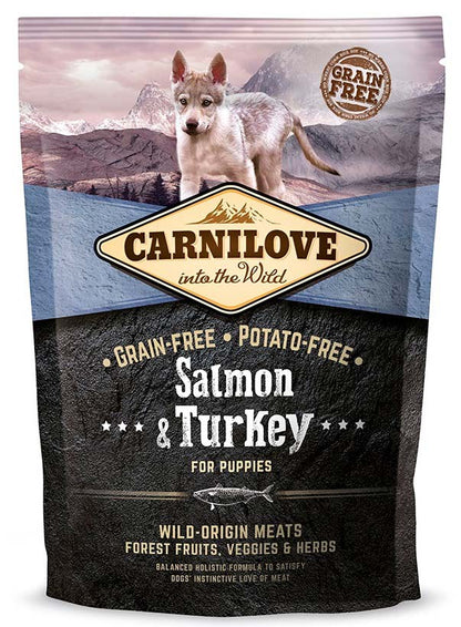 CARNILOVE PUPPY, Losos i puretina, bez žitarica