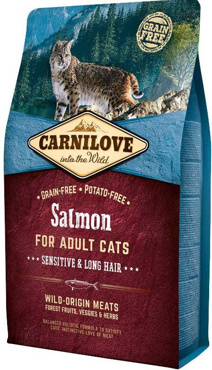 CARNILOVE Sensitive & Long Hair, Losos, bez žitarica
