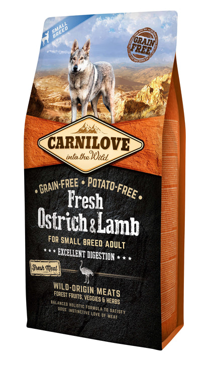CARNILOVE Fresh Nojevo meso i janjetina, Small Breed, bez žitarica, 1,5kg