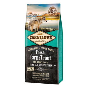 CARNILOVE Fresh Šaran i pastrva, Shiny Hair & Healthy Skin, bez žitarica, 12kg
