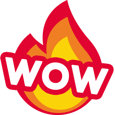 WOW promotional sticker
