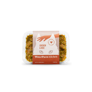 WOLFPACK Kitchen Piletina s rižom, kuhana zamrznuta hrana za pse, 400g