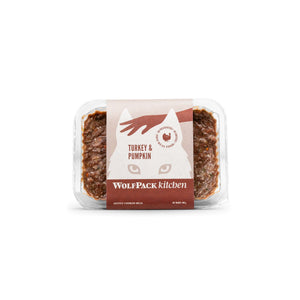 WOLFPACK Kitchen Puretina s tikvom, kuhana zamrznuta hrana za pse, 400g