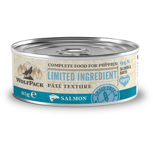 WOLFPACK PUPPY, Limited Ingredient, losos, pašteta, bez žitarica