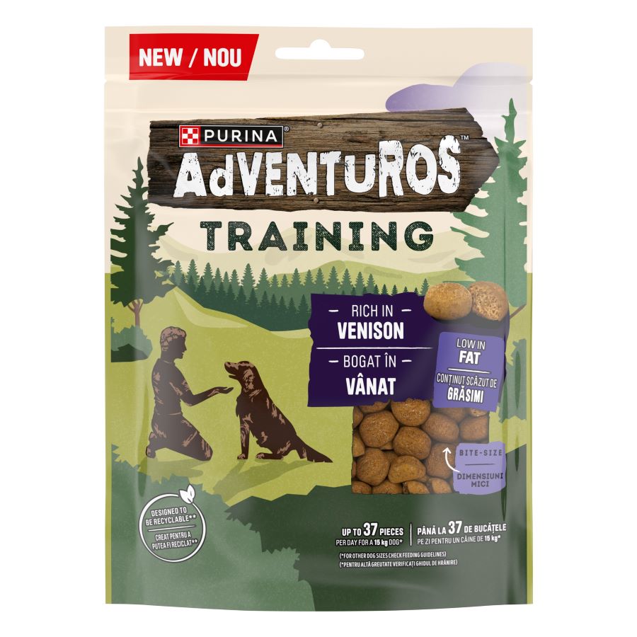 ADVENTUROS Training, bogato srnetinom, poslastice za pse, 115g