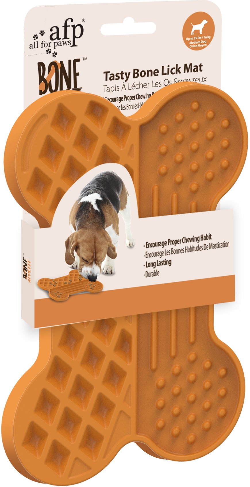 ALL FOR PAWS Bone Appetit Lick Mat Tasty Bone L, 28x19x1,5cm