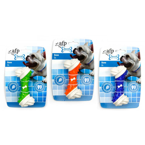 ALL FOR PAWS Dental Dog Chews Bone s okusom piletine, 13x5,5x5cm, razne boje