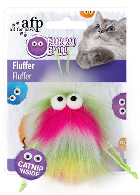 ALL FOR PAWS Furry Ball Fluffer s ketnipom, 15x8x3,5cm, rozi