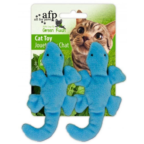 ALL FOR PAWS Green Rush Gecko s catnipom, 6x5cm