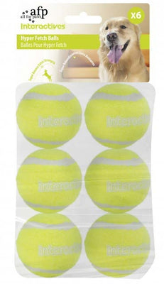 ALL FOR PAWS Interactives Fetch Tenis Loptice, 6 kom, 6,5cm