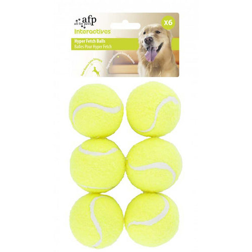 ALL FOR PAWS Interactives Hyper Fetch, Odskocne teniske loptice, 6kom, 5cm