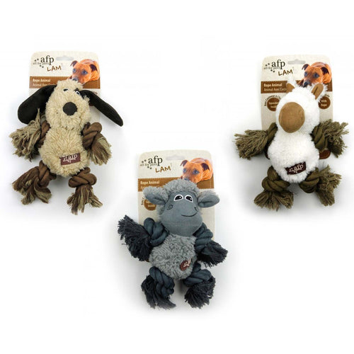 ALL FOR PAWS Lamb Cuddle Rope Animal s konopcem, 17x17x10cm, razni likovi