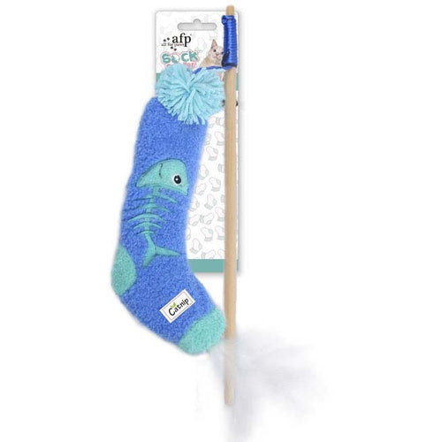 ALL FOR PAWS OUTLET Sock Wand Fish Mahalica s catnipom, 122x8,5x5,5cm