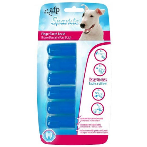 ALL FOR PAWS Sparkle Cetkica za ciscenje zubi i masazu desni, naprstak, 6 komada