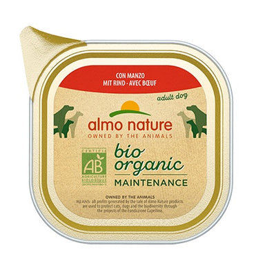 ALMO NATURE Bio Organic Maintenance, s govedinom, pasteta za pse, 100g