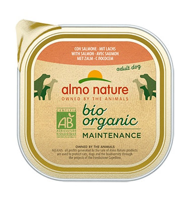 ALMO NATURE Bio Organic Maintenance, s lososom, pasteta za pse, 300g