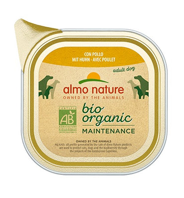 ALMO NATURE Bio Organic Maintenance, s piletinom, pasteta za pse, 100g