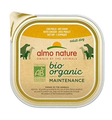ALMO NATURE Bio Organic Maintenance, s piletinom, pasteta za pse, 300g