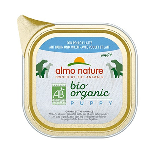 ALMO NATURE Bio Organic PUPPY, s piletinom i mlijekom, pasteta za pse, 100g