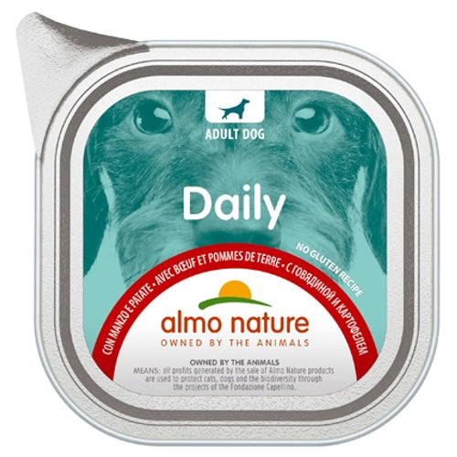 ALMO NATURE Daily, s govedinom i krumpirom, pasteta za pse, 100g