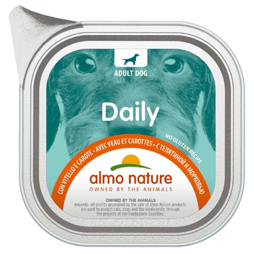 ALMO NATURE Daily, s teletinom i mrkvom, pasteta za pse, 100g