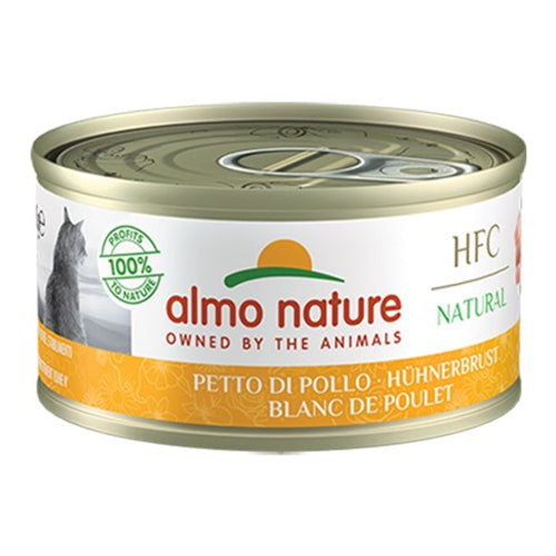 ALMO NATURE HFC Natural, pileca prsa, konzerva za macke, 70g