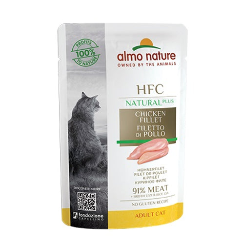 ALMO NATURE HFC Natural Plus, pileci file, vrecica za macke, 55g