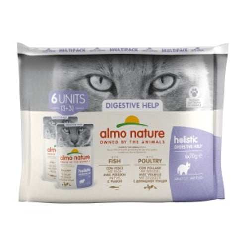 ALMO NATURE Holistic Digestive Help Multipack, 3x s ribom, 3x s peradi, 6x70g