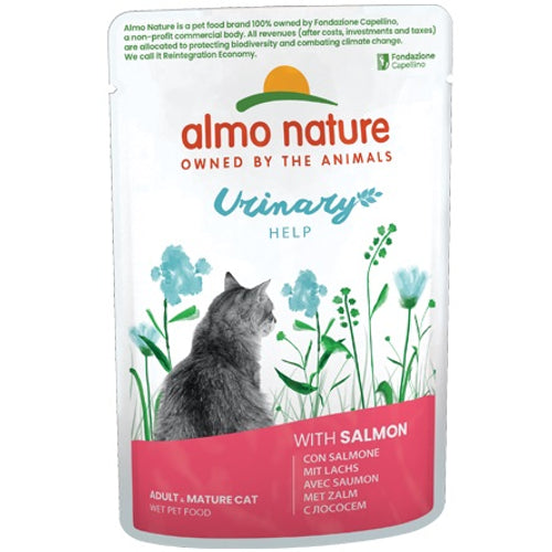 ALMO NATURE Urinary Help, s lososom, vrecica za macke. 70g