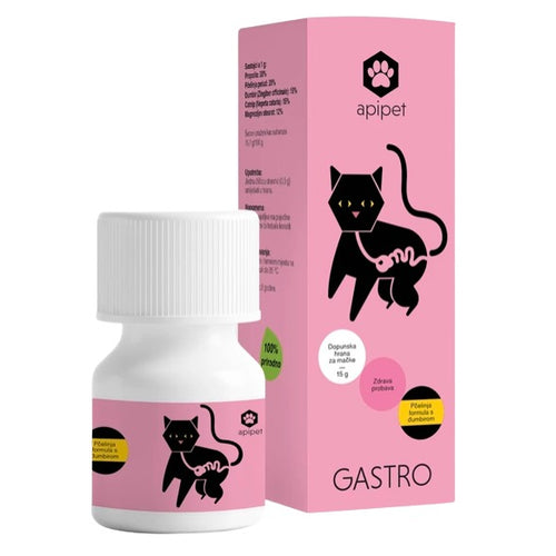 APICAT Gastro, prah za macke, za regulaciju probave, 15g