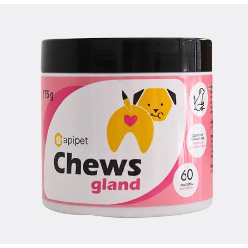APIPET Chews Gland, dodatak prehrani za pse s poteskocama s analnim vrecicama