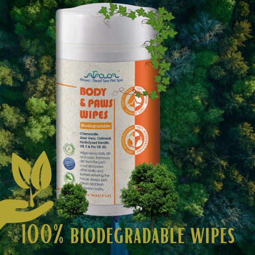 ARAVA Paws&Body Wipes, biorazgr. maramice za sape i tijelo, za pse i macke 50kom