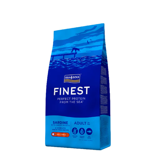 FISH4DOGS Finest Small, sardina/batat, bez zitarica, mali briketi