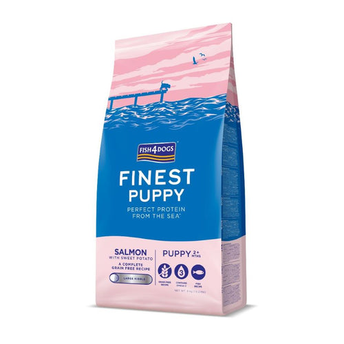 FISH4DOGS Finest PUPPY Large, losos/batat, bez zitarica, veliki briketi
